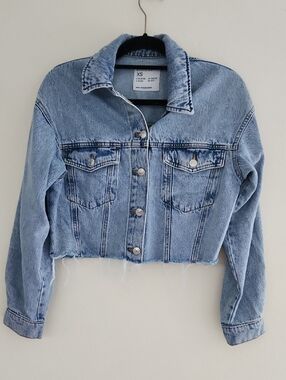 Denim&Co Light Wash Denim Cropped Jacket